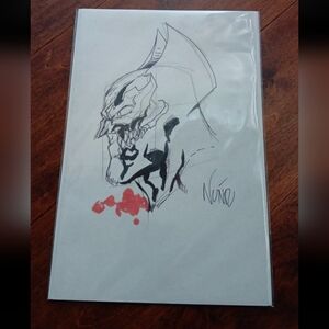 Xmen Venomized Wolverine original sketch by Eddie nunez signed with COA